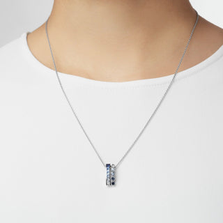 Ocean Collection Sapphire Pendant in 18K White Gold thumbnail