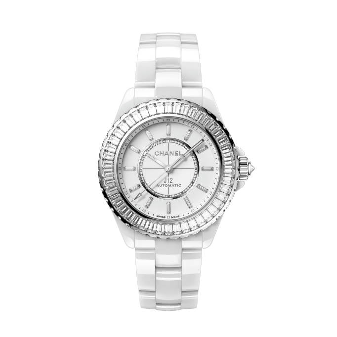 CHANEL J12 Baguette Diamond Bezel watch Caliber 12.1, 38 mm H7431