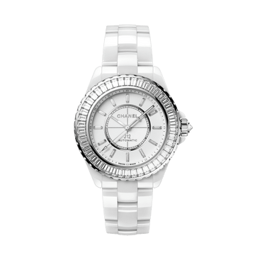 CHANEL J12 Baguette Diamond Bezel watch Caliber 12.1, 38 mm H7431
