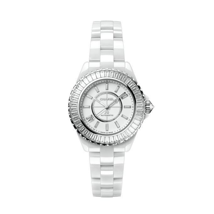 CHANEL J12 Baguette Diamond Bezel watch Caliber 12.2, 33 mm H7430