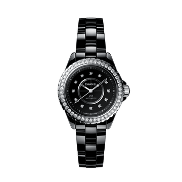 CHANEL J12 DIAMOND BEZEL WATCH CALIBER 12.2, 33MM H10474