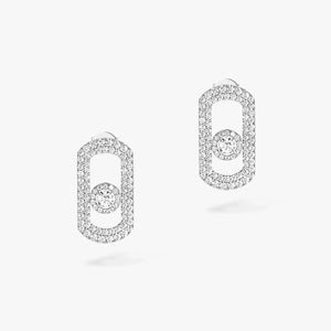 So Move Diamond Pavé-Set Earrings White Gold