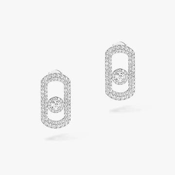 So Move Diamond Pavé-Set Earrings White Gold