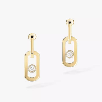 So Move Diamond XL Pendant Earrings Yellow Gold
