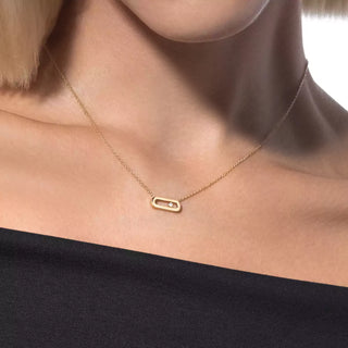 Move Uno Diamond Necklace Yellow Gold thumbnail