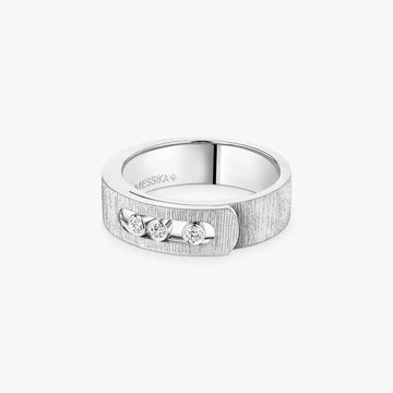Move Noa Diamond Chiseled Ring White Gold