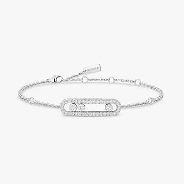 White Gold Pavé Diamond Bracelet Baby Move