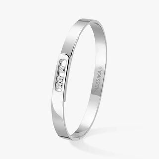 White Gold Diamond Bangle Bracelet Move Noa thumbnail