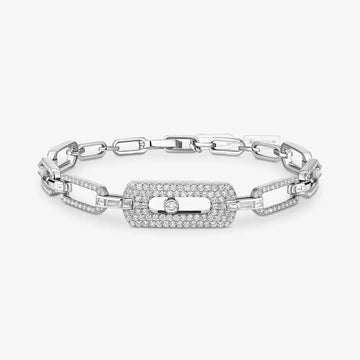 White Gold Diamond Pavé Chain Bracelet My Move