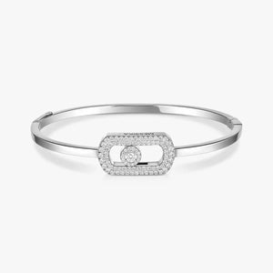 So Move Diamond Pavé Bangle White Gold