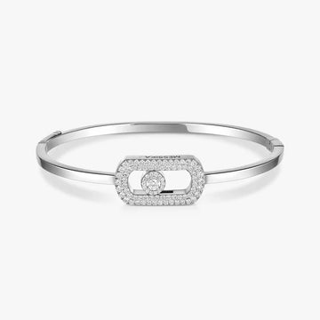 So Move Diamond Pavé Bangle White Gold