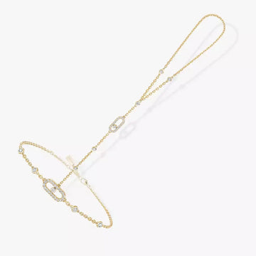 Move Uno Diamond Hand Bracelet Yellow Gold