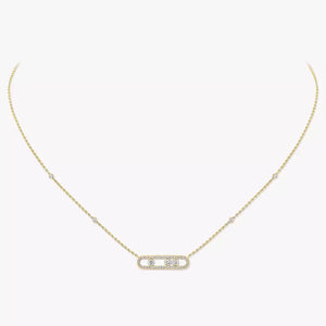 Yellow Gold Diamond Necklace Baby Move