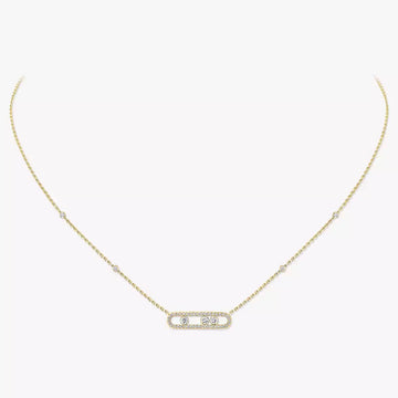 Yellow Gold Diamond Necklace Baby Move
