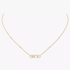 Yellow Gold Diamond Necklace Baby Move