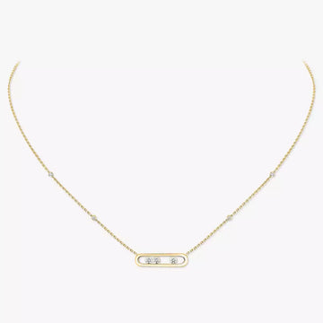 Yellow Gold Diamond Necklace Baby Move