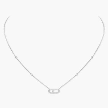 White Gold Diamond Necklace Move Classique