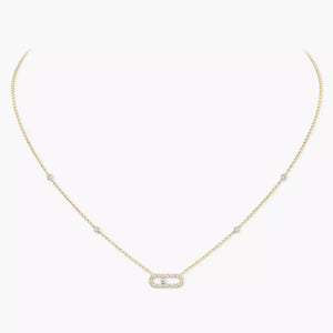 Yellow Gold Diamond Necklace Move Classique