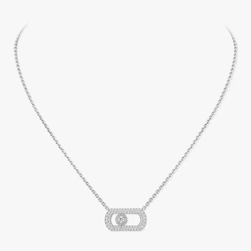 So Move Diamond Pavé-Set Necklace White Gold