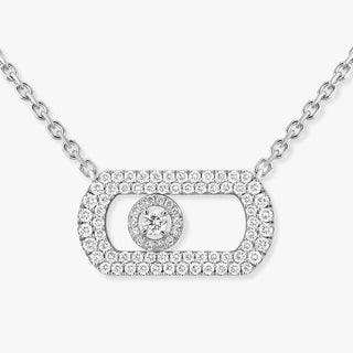 So Move Diamond Pavé-Set Necklace White Gold thumbnail
