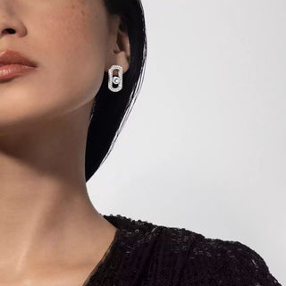 So Move Diamond Pavé-Set Earrings White Gold thumbnail