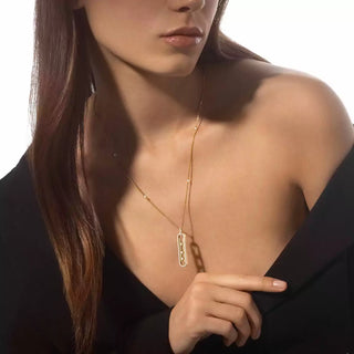Yellow Gold Diamond Necklace Move 10Th thumbnail