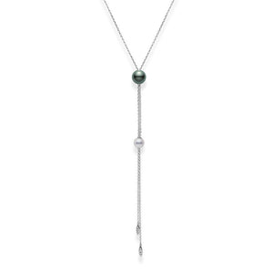 Pearls in Motion Multi-Pearl Pendant in 18K White Gold