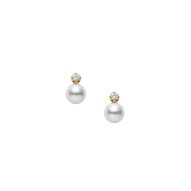 Ayuko！PEARLYGATES 37.44 Cabochon Black Onyx Stud Earrings in 18k Yellow Gold