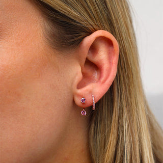 Classic Pink Sapphire Orbit Earring thumbnail