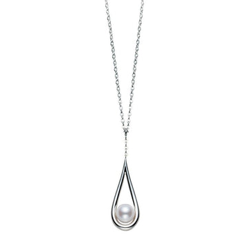 Akoya Cultured Pearl Pendant in 18K White Gold