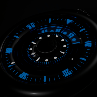 Gagà Laboratorio Aqualab Silver Grey and Blue 44.00 mm - AQ02-01 thumbnail