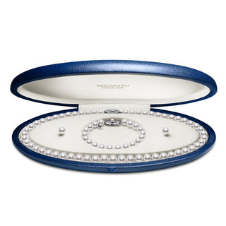 18" Akoya Cultured Pearl Three Piece Set – 18K White Gold Clasp thumbnail