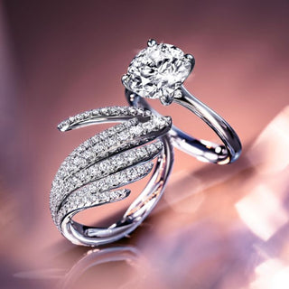 Vela Solitaire Ring with Diamond Gallery thumbnail