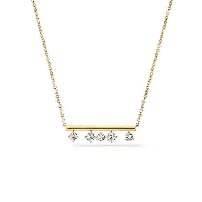 Barre Floating Diamond Pendant Necklace
