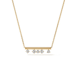 Barre Floating Diamond Pendant Necklace