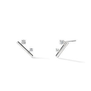 Barre Floating Diamond Climber Earrings