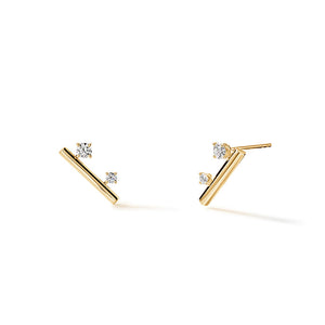 Barre Floating Diamond Climber Earrings