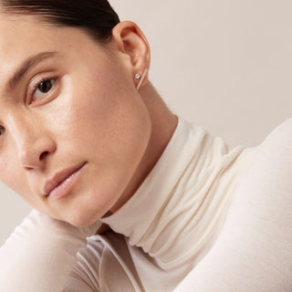 Barre Floating Single Diamond Pavé Climber Earrings thumbnail