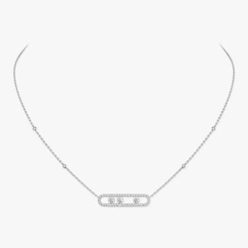 White Gold Diamond Necklace Move Classique