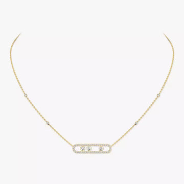 Yellow Gold Diamond Necklace Move Classique