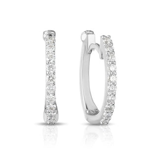 18K Gold Pave Diamond Huggy Earrings thumbnail