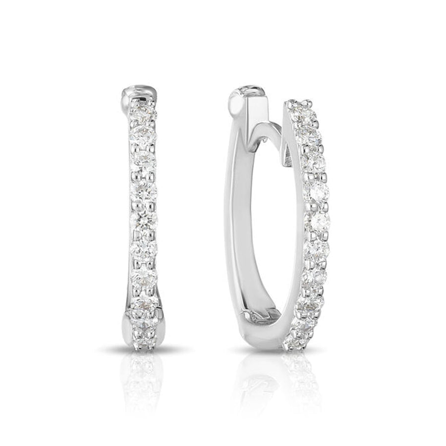18K Gold Pave Diamond Huggy Earrings Roberto Coin