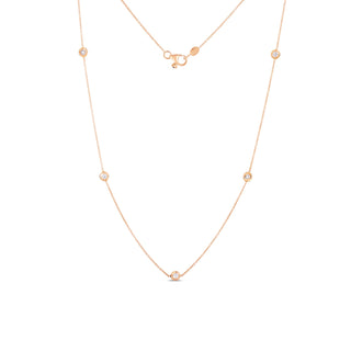 18K Gold Diamonds By The Inch 5 Station Necklace thumbnail