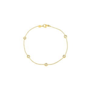 18K Gold Diamonds By The Inch Five Station Bracelet