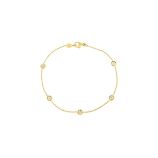 18K Gold Diamonds By The Inch Five Station Bracelet thumbnail