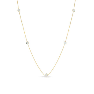 18K Gold Diamonds By The Inch 5 Station Necklace thumbnail
