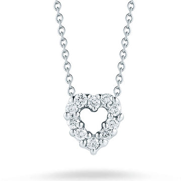 18K Gold Heart Pendant With Diamonds