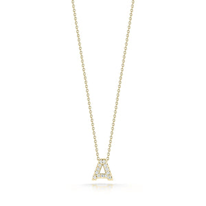 18K Yellow Gold Tiny Treasures Diamond Love Letter “a” Necklace