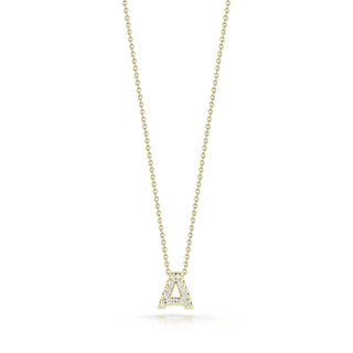 18K Yellow Gold Tiny Treasures Diamond Love Letter “a” Necklace thumbnail