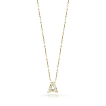 18K Yellow Gold Tiny Treasures Diamond Love Letter “a” Necklace